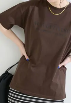 美品 B.C STOCK 半袖Tシャツ　ロゴ　ブラウン　Freeのサムネイル