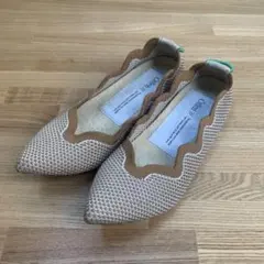 【現行品】　offen オッフェン フリル フラットシューズ　40 パンプス フリル | Offen