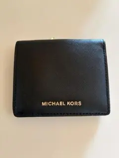 MICHAEL KORS ブラック　折り財布　マイケルコース