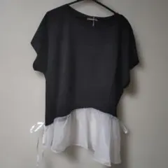 完売‼️アベイル★アシンメトリーサイドりボンチュニック新品4L定価割れ‼️のサムネイル