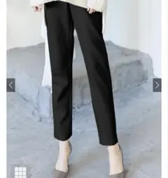 GRL グレイル　スクエアバックルベルト付きテーパードパンツ　k8377t