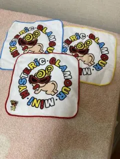 【希少/日本製】ヒステリックミニ ハンドタオル3色＆ピンバッジ セット値下げ