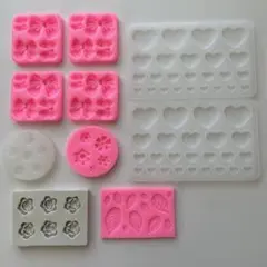 新品！シリコンモールドセット 10個 キャンドル　レジン　ハンドメイド