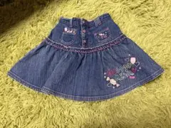 mezzo piano デニム フレアスカート 130