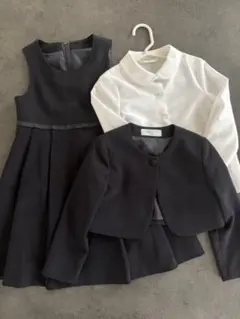 【3点セット】CHOPINネイビーワンピース・ブラウス・ジャケット115cm