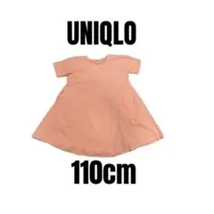 【ユニクロ】美品　シアサッカーワンピース　半袖　女の子　110