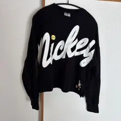 Disney ミッキーマウス 長袖Tシャツ ブラック S GUのサムネイル