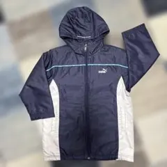 PUMA パーカージャケット 130 ネイビー/ホワイト
