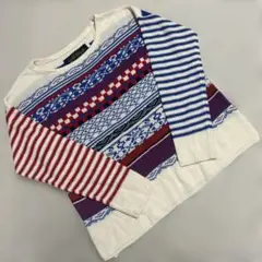 ★限定値下★CUBE SUGAR ノルディック柄ニットセーター マルチカラー