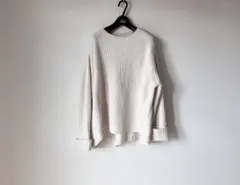 apartbylowrysモックネックリブルーズオーバーシルエットニット