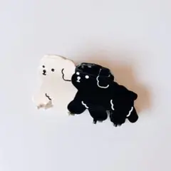 人気【犬２デザイン ヘアクリップ】韓国インスタグラム話題ねこネコイヌ動物鳥