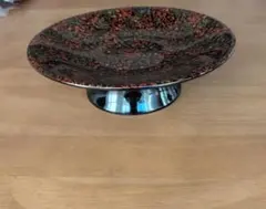 【伝統工芸品】津軽塗 唐塗 脚付き菓子器 高台皿 漆器