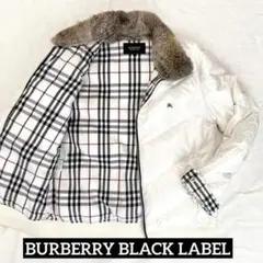 【即日発送】BURBERRY BLACK LABEL★ダウン★ラビットファー★Ｌ