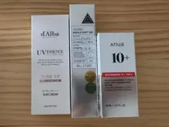 d'Alba 日焼け止め下地& VTリードルショット& Anua 10+ 美容液