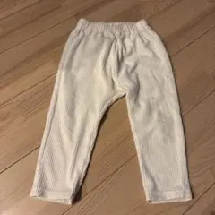 サマナルパンツ リブ素材 ホワイトパンツ 100cm