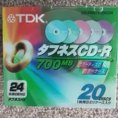 TDK タフネスCD-R 700MB 20枚組 カラーディスク