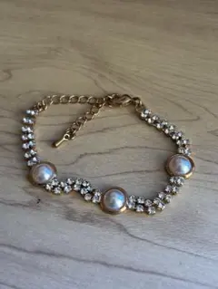 パールとクリスタルのブレスレット