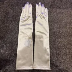 ホワイトサテンロンググローブ
