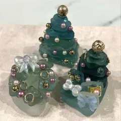 シーグラスミニミニクリスマス3個セット③