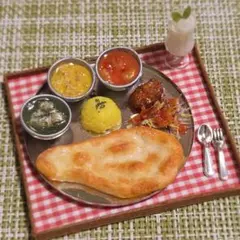 ミニチュアフード インドカレーセット