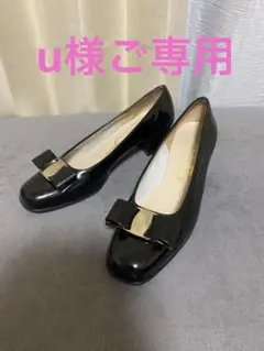 Salvatore Ferragamo ブラックリボンパンプス