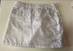 PUMA シルバー　キルティング　スカート ゴルフ　プーマ　ダウン　中綿　保温