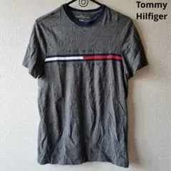 S317 TOMMYメンズ ヴィンテージ トミーヒルフィガー グレー 半袖ロゴS