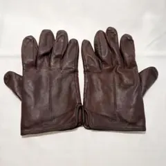 LANVIN COLLECTION ブラウンレザーグローブ 手袋