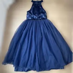ネイビーブルー ハイネックドレス 11 Y