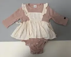 【futafuta】フリル付きロンパース 70サイズ ピンク