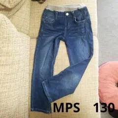 MPS ダークブルー デニムパンツ グレーウエストバンド 男の子 130