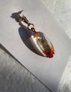 【ハンドメイド】レジン 秋色和風めじるしストラップチャーム