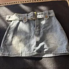 デニムミニスカート ベルト付き