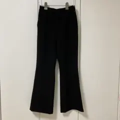 RayBEAMS 裾ファスナー付きレディース フレアパンツ ブラック