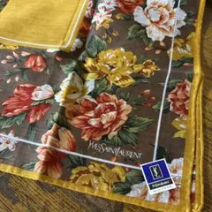 [新品]イヴ・サンローラン　花柄　ハンカチ