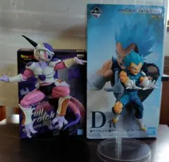ドラゴンボール一番くじD賞ゴッド超サイヤ人ベジータ&フリーザフィギュア2個セットのサムネイル