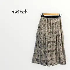【switch 】花柄 フレアスカート　シフォン　ロング　総柄