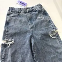 新品未使用　ANAP デニム　ワイドパンツ　Sサイズのサムネイル