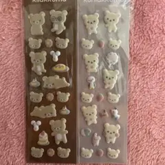 リラックマ、コリラックマ　フロッキー加工もこもこシールセット