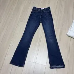 ZARA ブーツカットデニム ダークブルー EUR34