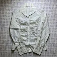 【美品】ESPRITMUR エスプリミュール　ストライプ 長袖シャツ Lのサムネイル