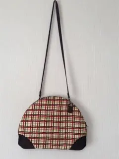 ショルダーバッグ　ハンドメイド　鞄　バッグ　チェック　　ショルダー