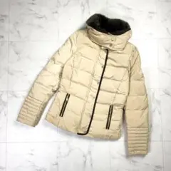 H&M 2way ボア キルティングダウンジャケット ベージュ 34*MD431