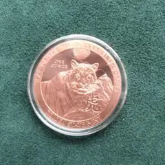 限定1000枚】 純銅 1oz 六角形コイン（無着色）カナダコイン 1枚