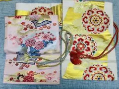 値下！《2セット価格2000円》アンティーク袋帯＋帯締セット　大正ロマン