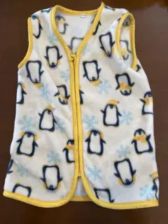 ペンギン柄フリーススリーパー80〜100cm