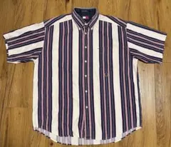 TOMMY HILFIGER ストライプ半袖シャツ