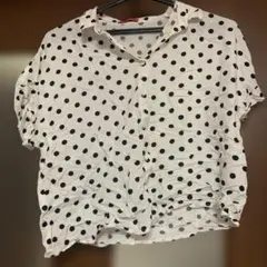 earth music&ecology 半袖ドット柄シャツ