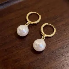 パール付きピアス