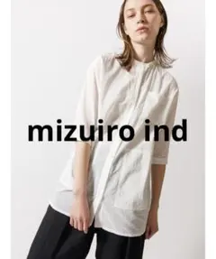mizuiro ind スタンドカラーポケットデザインチュニック
